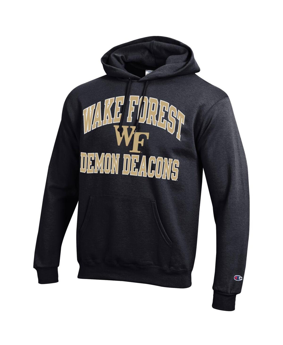 Men's ChampionWake Forest Demon Deacons High Motor Pullover Hoodie - Black