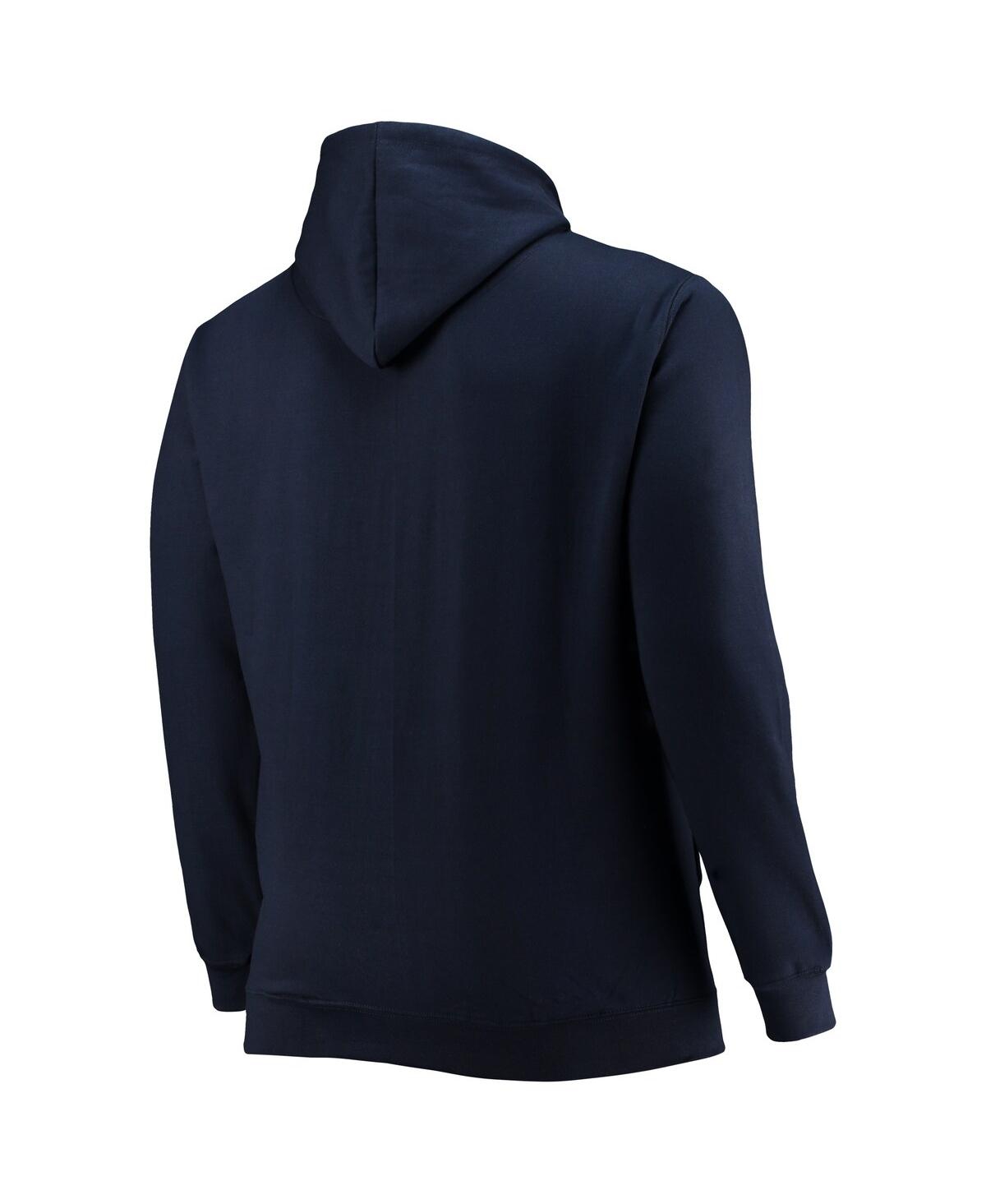Champion Men's  Navy North Carolina Tar Heels Big And Tall Arch Over Logo Powerblend Pullover Hoodie In Navy
