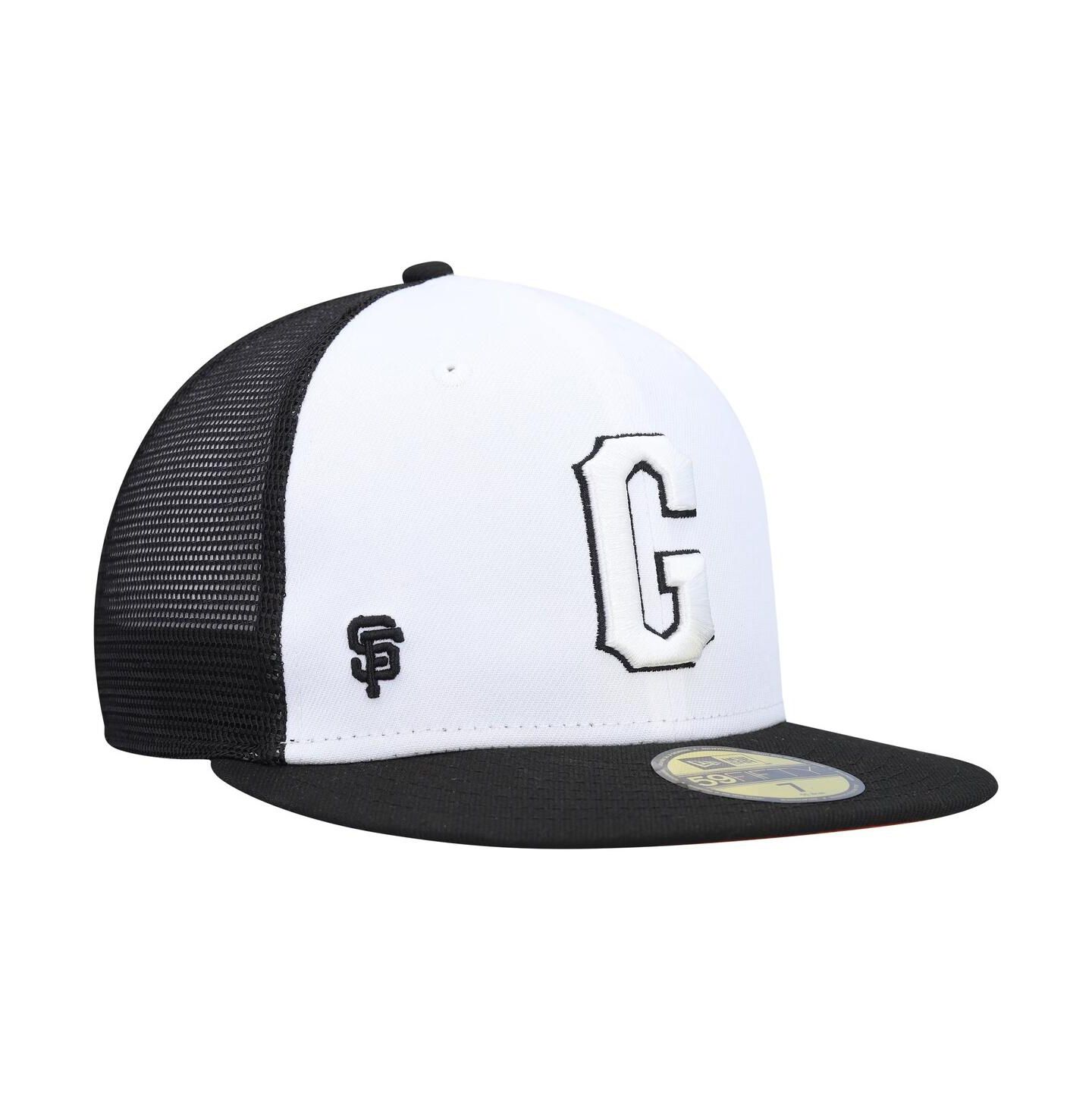 Мужская кепка New Era White, Black San Francisco Giants 2023 On-Field Batting Practice 59FIFTY Fitted Hat — фото 3