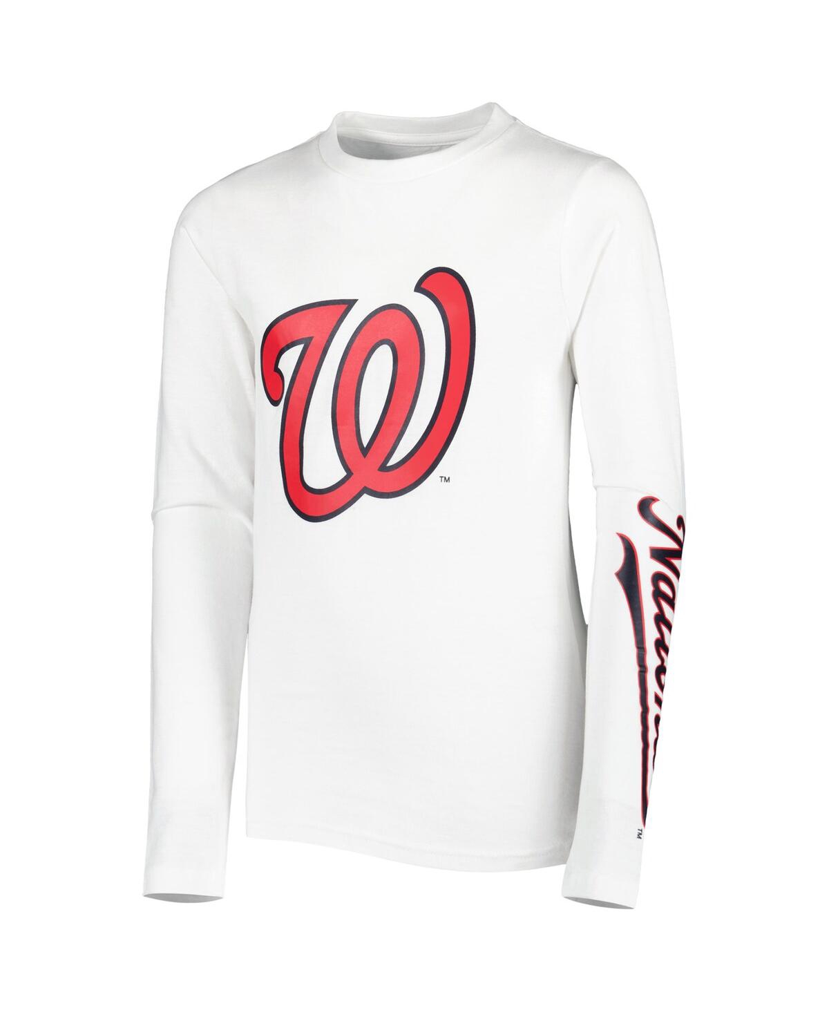 Shop Stitches Big Boys And Girls  Red, White Washington Nationals Combo T-shirt Set In Red,white