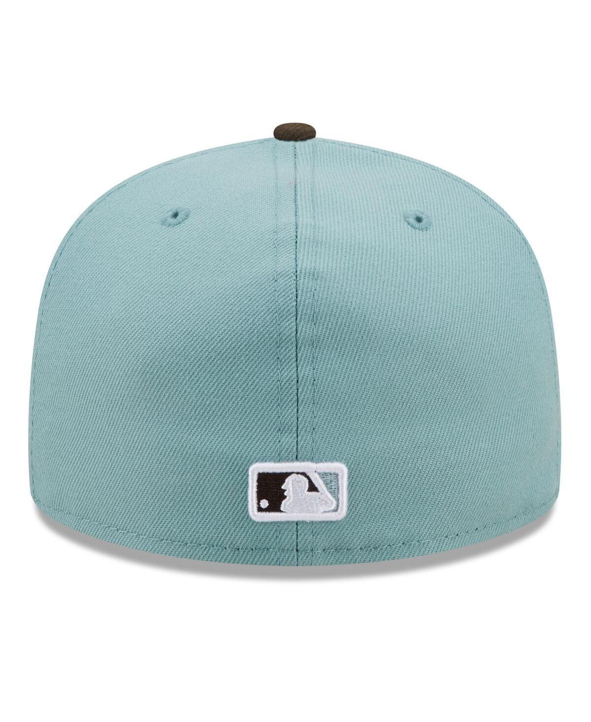 Men's New Era Brown Cincinnati Reds 1990 World Series Beach Kiss 59FIFTY Fitted Hat - Brown