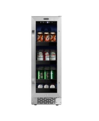 12 inch Built In 60 Can Undercounter Stainless Steel Beverage Refrigerator