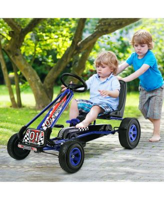 4 Wheels Kids Ride On Pedal Powered Bike Go Kart Racer Car Outdoor Play Toy