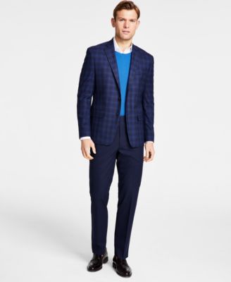 Michael Kors - Men's Classic Fit Notch Lapel Plaid Sport Coat
