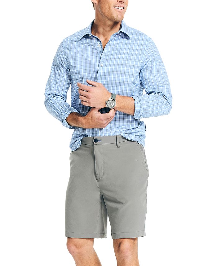 Nautica Men's Navtech Performance MoistureWicking TrimFit Plaid Shirt