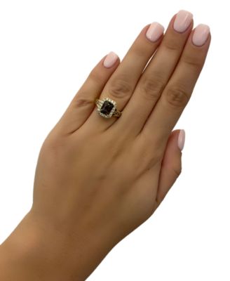 Cinnamon Citrine (1-1/3 ct. t.w.) & Diamond (1/2 ct. t.w.) Ring in 14k Rose Gold  (Also in Amethyst, Blue Topaz, Peridot & Smoky Quartz)