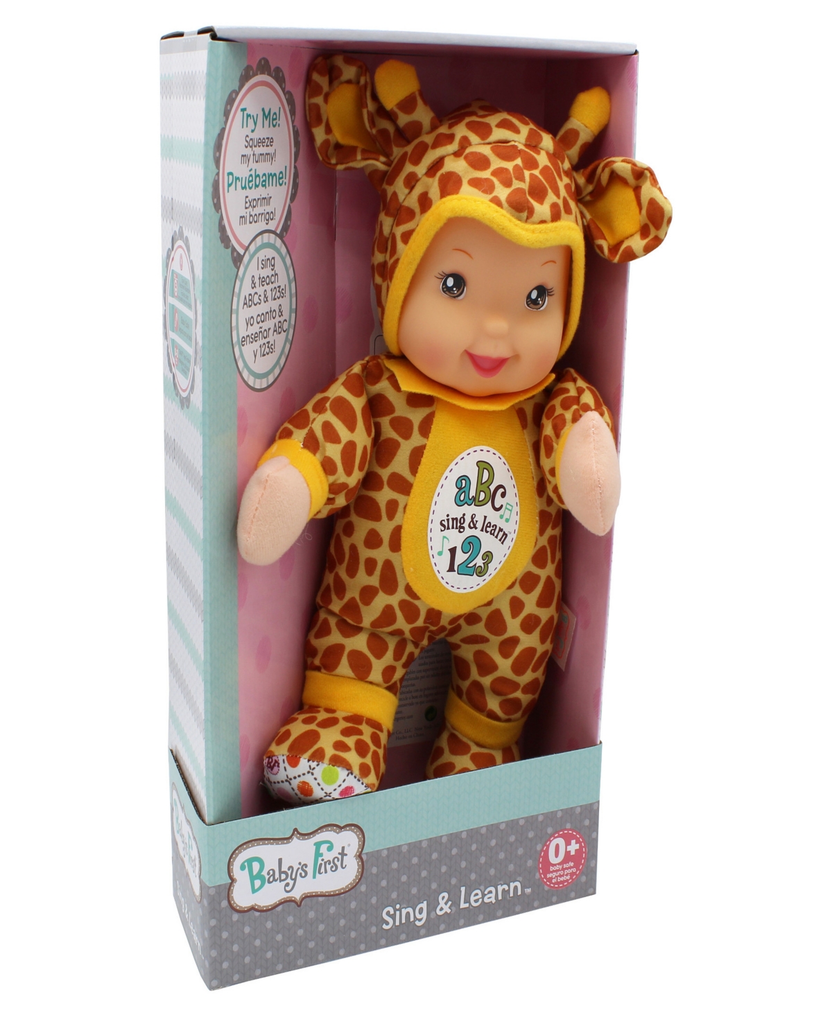 Shop Baby's First By Nemcor Goldberger Doll Sing Learn Giraffe Bi-lingual English And Spanish In Multi