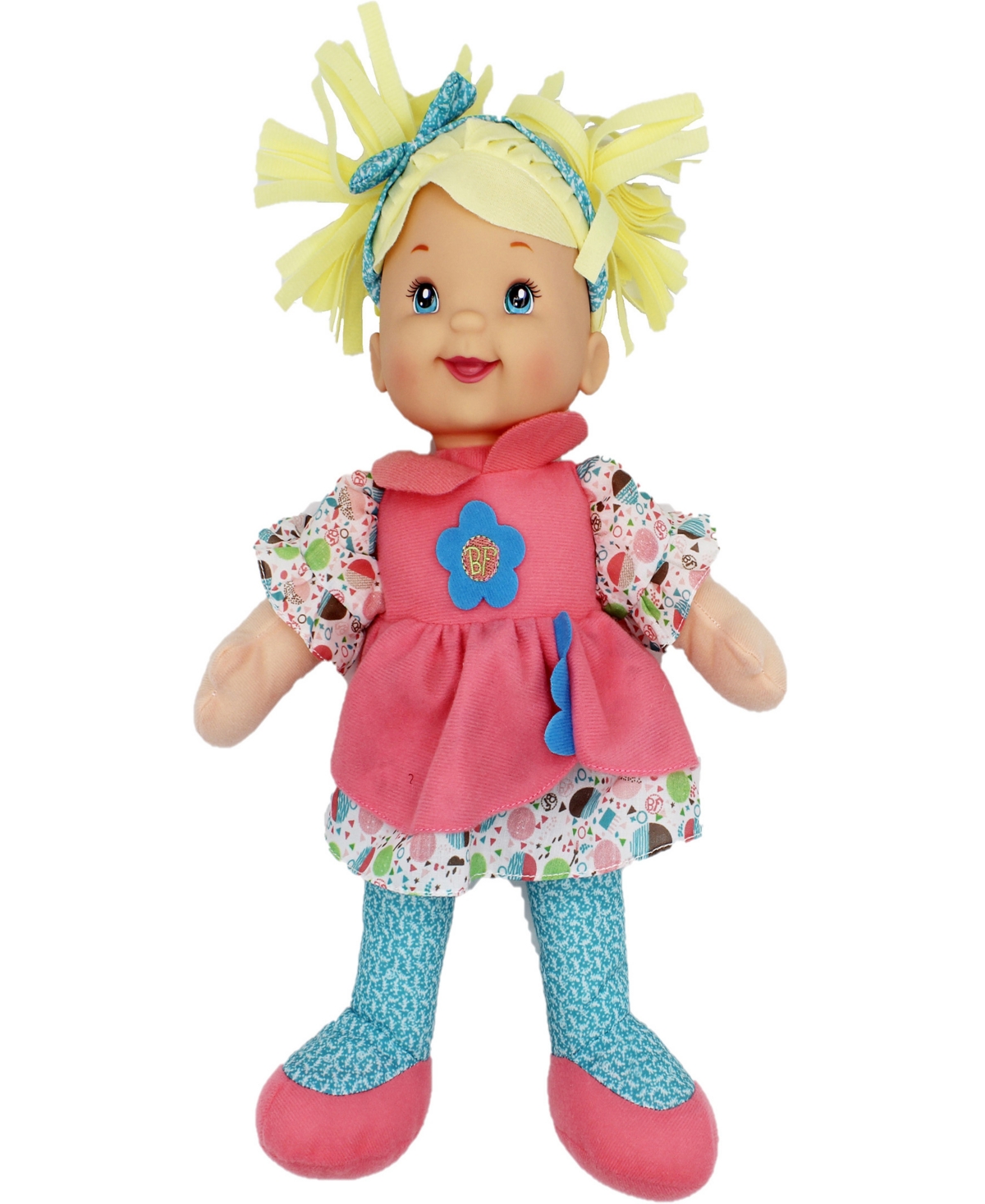 Baby's First By Nemcor Babies' Goldberger Doll 15" Little Talker Doll Blonde With Coral Dress In Multi