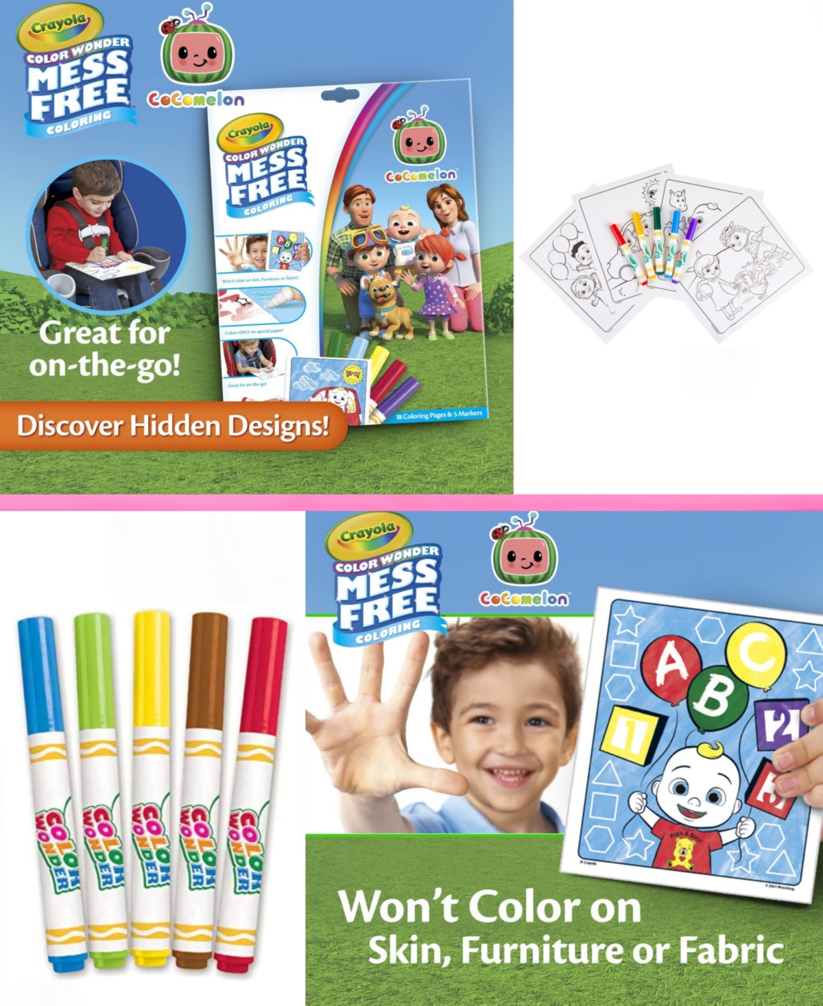 Shop Crayola Color Wonder Cocomelon Series 18 Mess Free Coloring Pages Set In Multi
