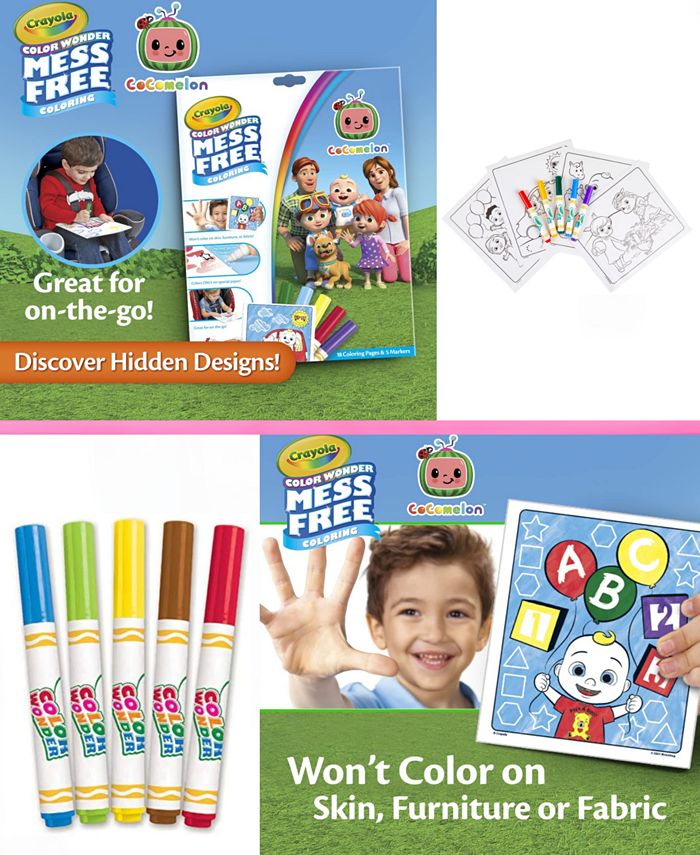 Crayola Color Wonder Cocomelon Series 18 Mess Free Coloring Pages Set ...