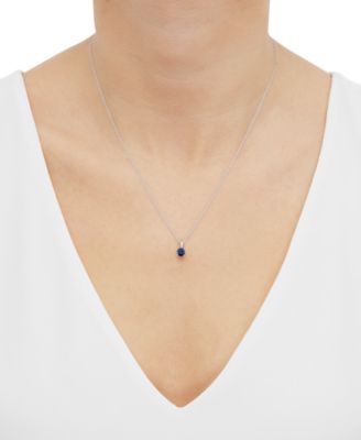 Birthstone Pendant in 14k Gold or 14k White Gold