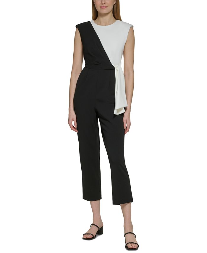 Calvin Klein Women's Colorblock Sleeveless Cropped Jumpsuit & Reviews -  Pants & Capris - Women - Macy's