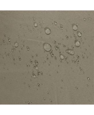 Outdoor Heavy-Duty Weather-Resistant PVC and 300D Polyester Round Fire Pit Cover with Drawstring and Toggle Closure