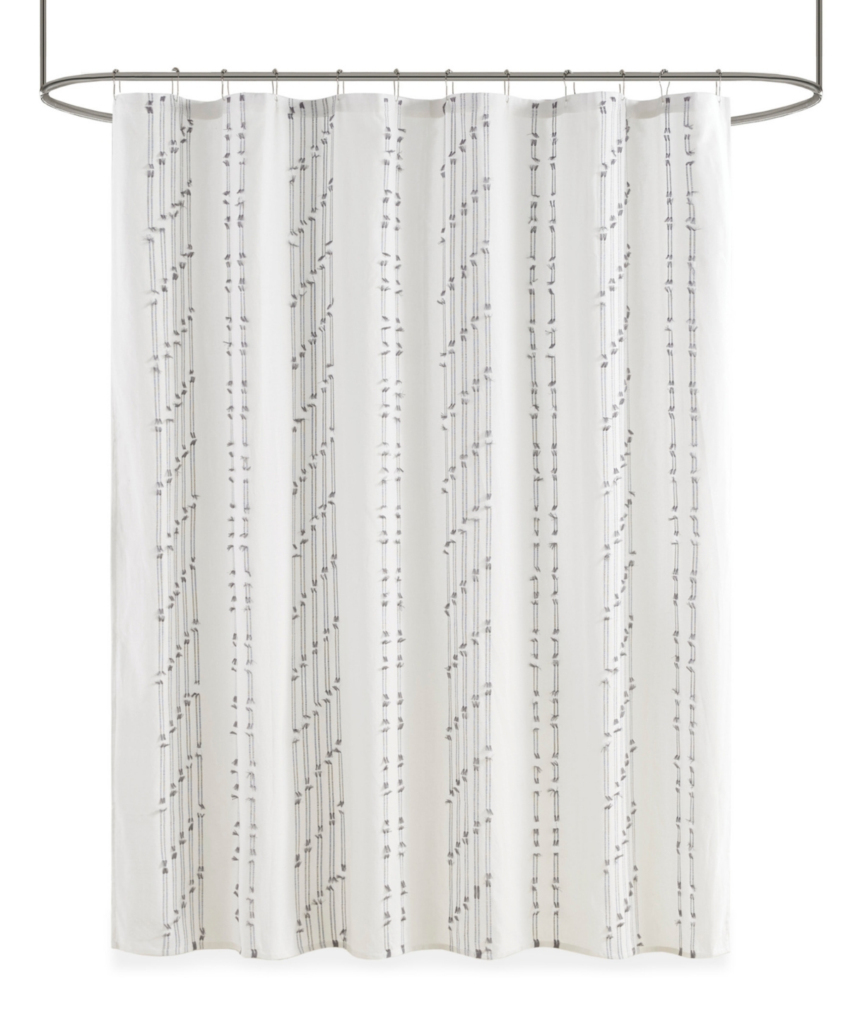 Ink+ivy Kara 72" X 72" Cotton Jacquard Shower Curtain In Ivory