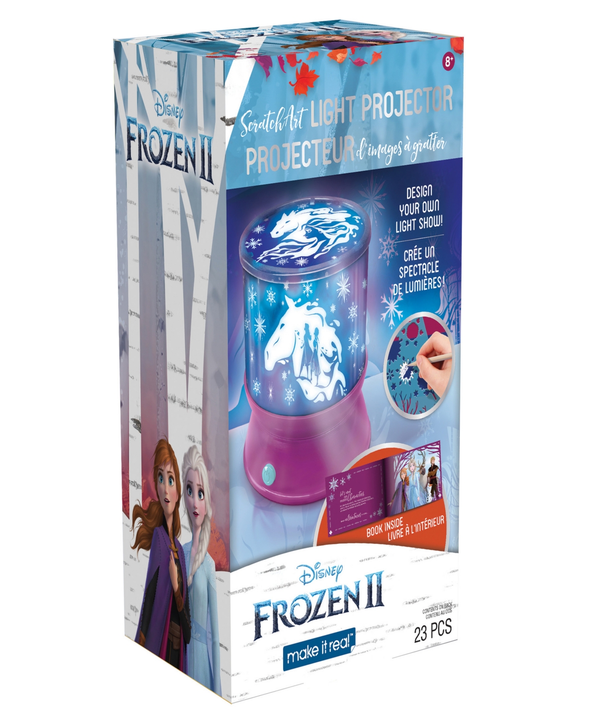 Disney Frozen 2 Kids' Scratch Art Light Projector Make It Real, Design Your Own Light Show, Frozen 2, Scratch Art Into Fil In Multi