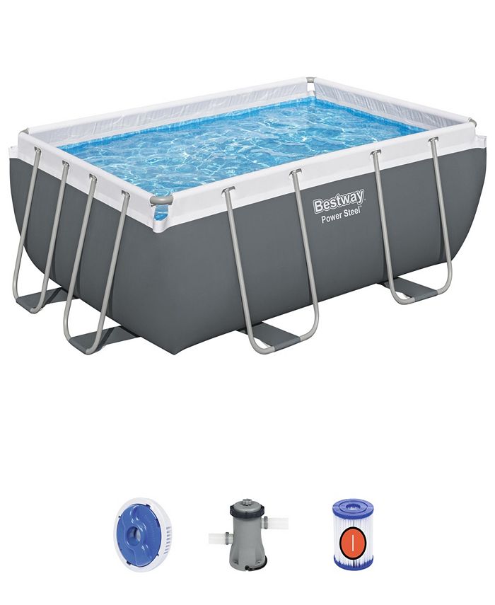 Power Steel Bestway 9'3" x 6'5" x 33" Above Ground Pool Set 937 Gallons
