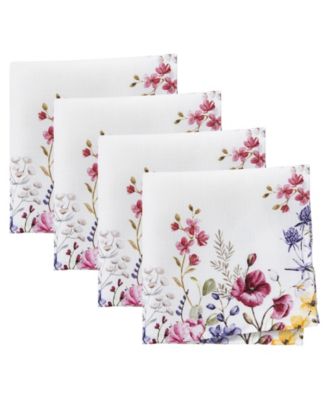 Elrene Poppy Wildflower Table Linen Collection - Macy's