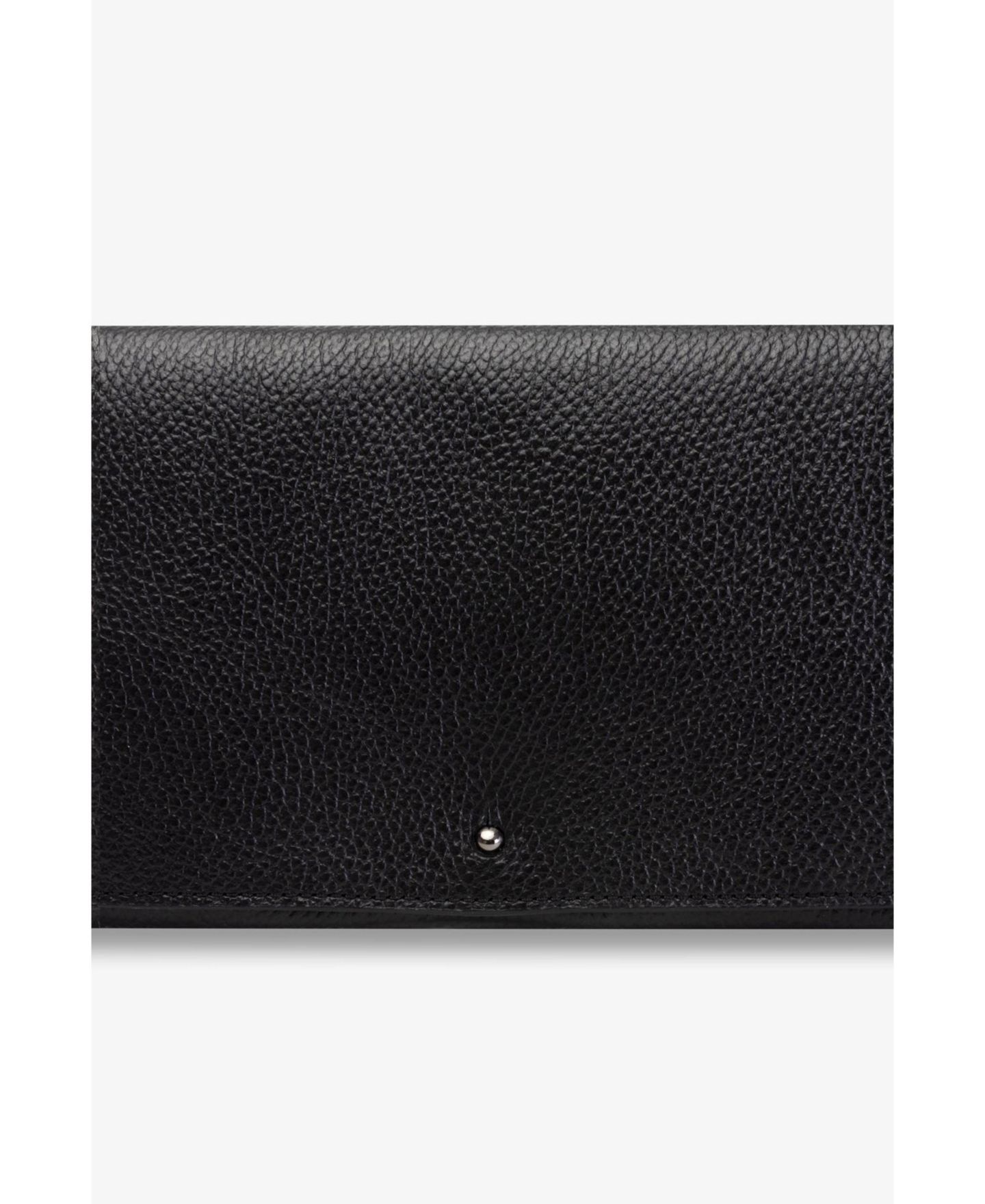Женский клатч Marcella Belle Genuine Italian Leather Button-Close Evening Clutch, цвет: Чёрный — фото 2