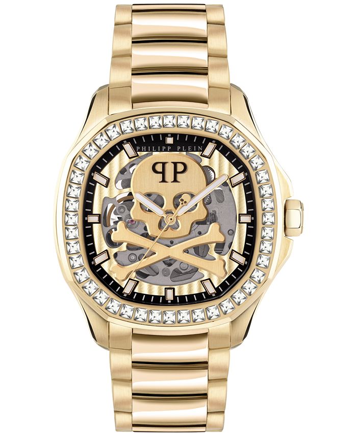 Philipp Plein Men s Automatic Skeleton Spectre Gold Ion Plated