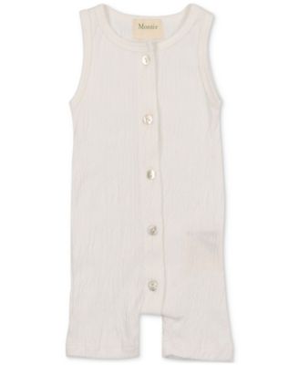 Maniere - Baby Boys or Baby Girls Sleeveless Gauze Romper