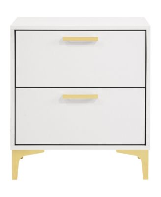 Kendall 24.75" Asian Hardwood 2-Drawer Nightstand