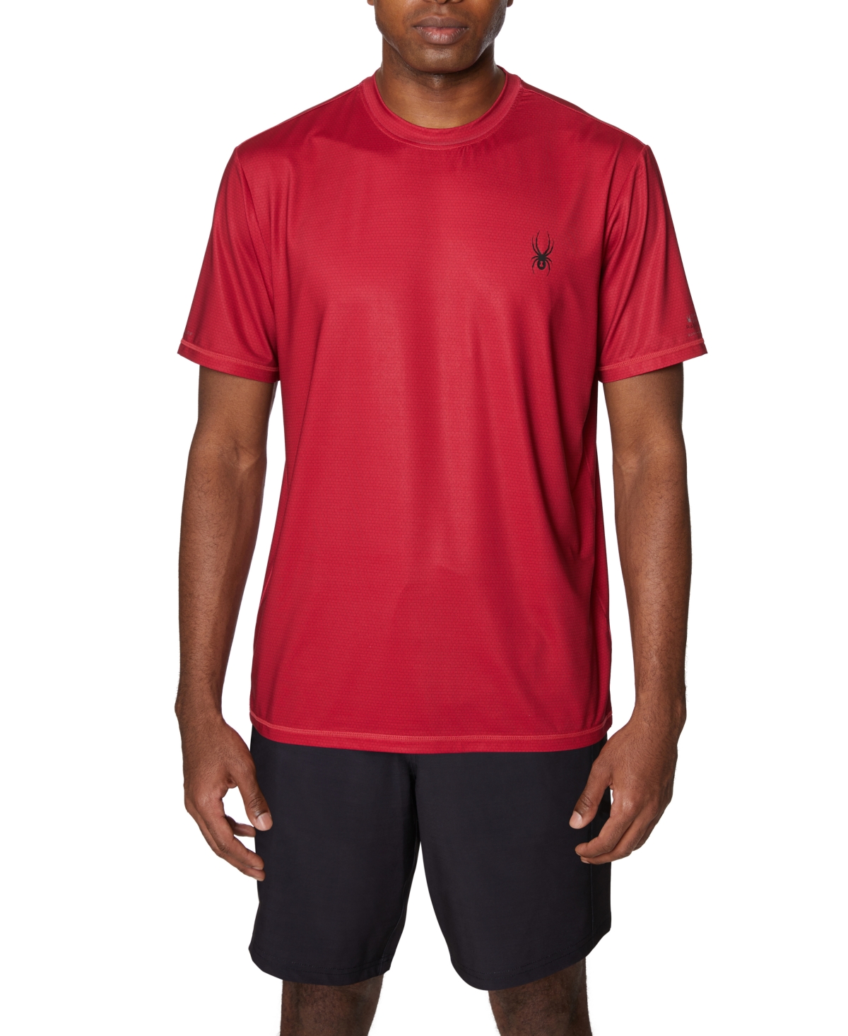 Spyder Men's Short-sleeve Raglan Sleeve Swim Shirt In Red