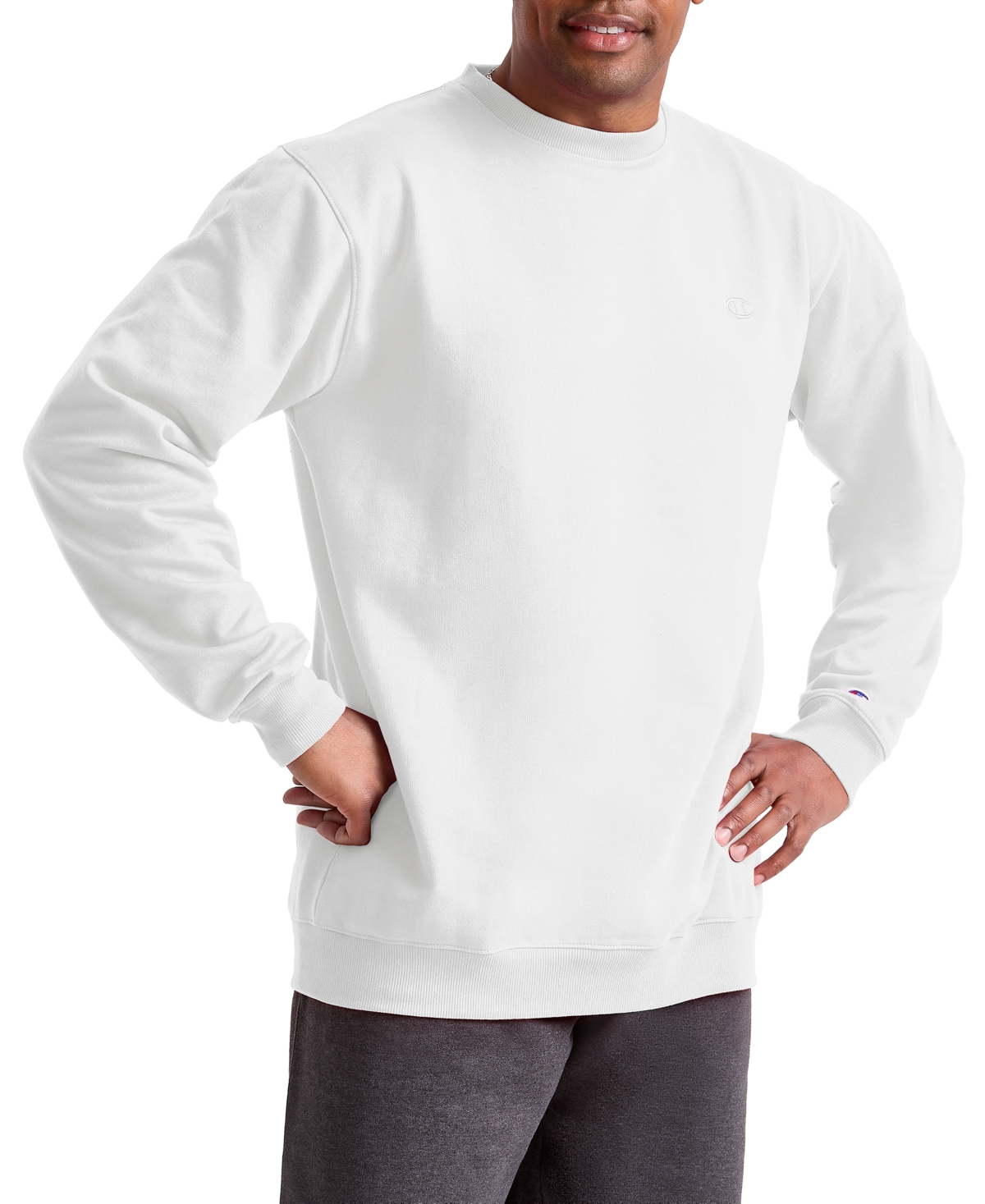 Champion Men s Big Tall Powerblend Solid Fleece Sweatshirt