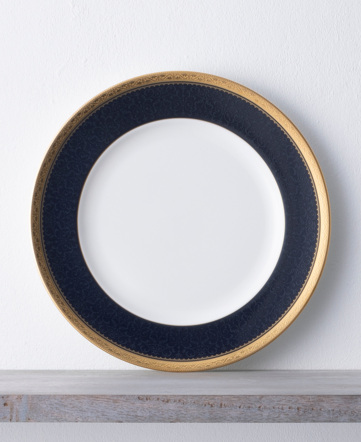 Noritake Odessa Cobalt Gold Set of 4 Dinner Plates, Service For 4