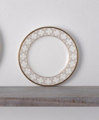 Trefolio Gold Set of 4 Bread & Butter/Appetizer Plates, 6.50"