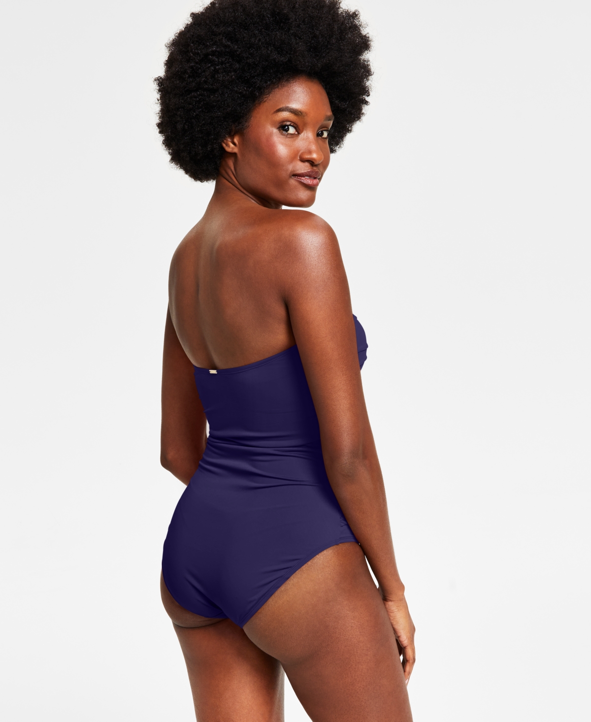 Anne Cole Twist-Front Ruched One-Piece Swimsuit