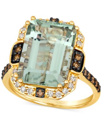 Le Vian - Mint Julep Quartz (6-5/8 ct. t.w.) & Diamond (3/8 ct. t.w.) Statement Ring in 14k Gold