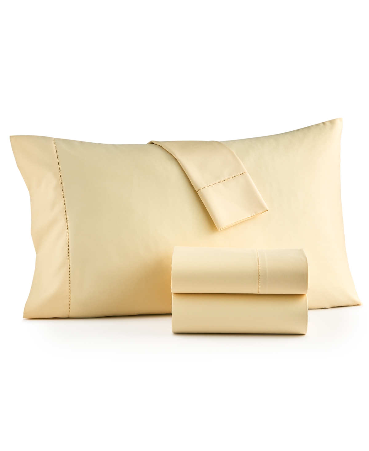 Charter Club Damask Solid 550 Thread Count 100% Cotton 4-pc. Sheet Set, California King, Created For Macy's In Buttercup