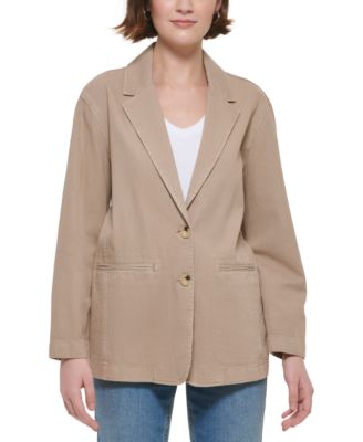 Calvin Klein Jeans Women's Cotton Oversized Blazer - Macy's