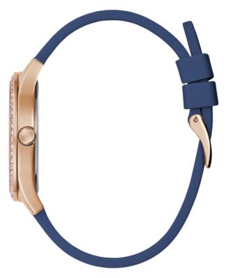 Women's Analog Blue Silicone Watch 38mm