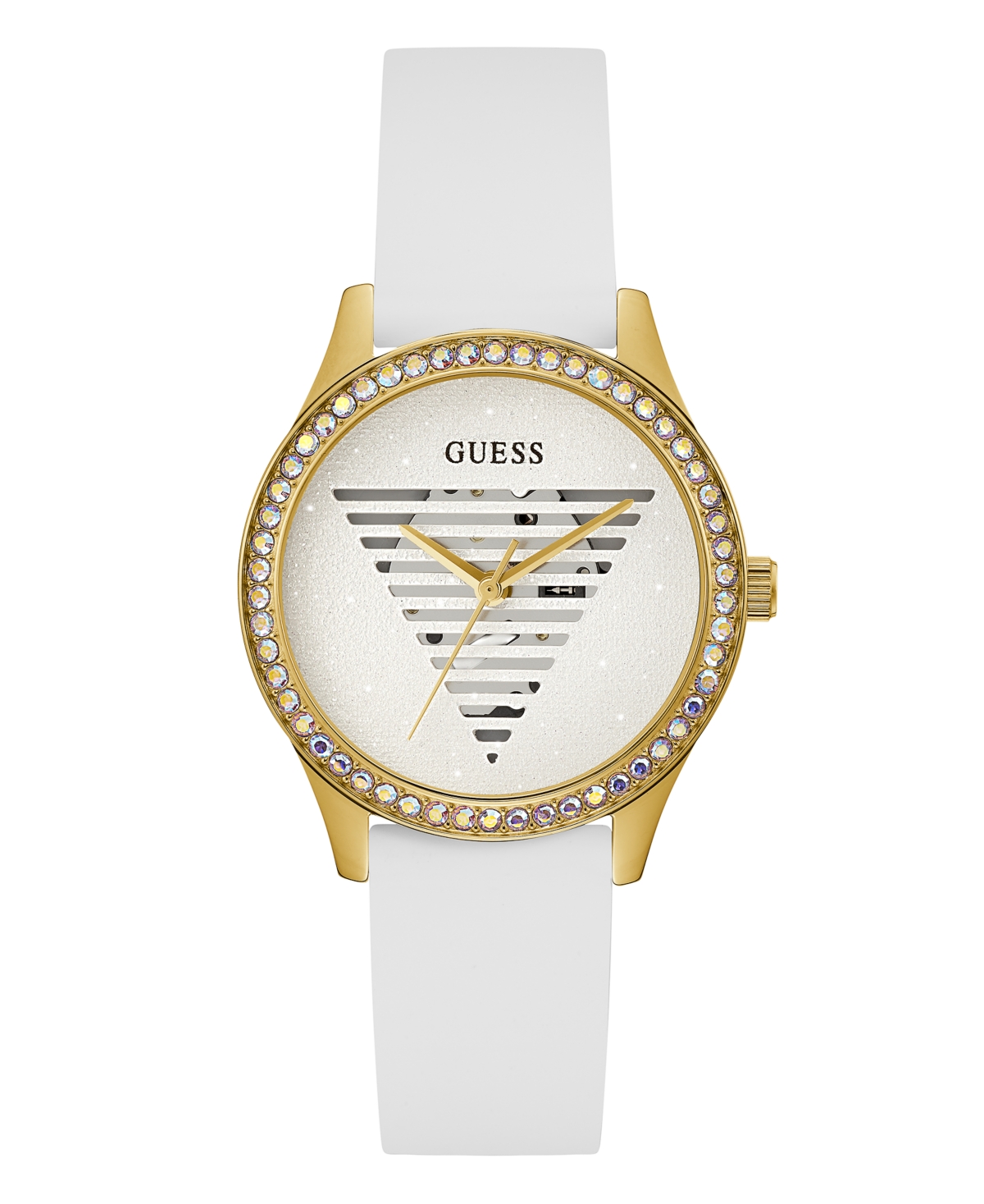 Guess Women's Analog White Silicone Watch 38mm