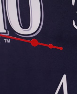 Modelo Retro Round Neon Wall Analog Clock with Pull Chain, 14.5"