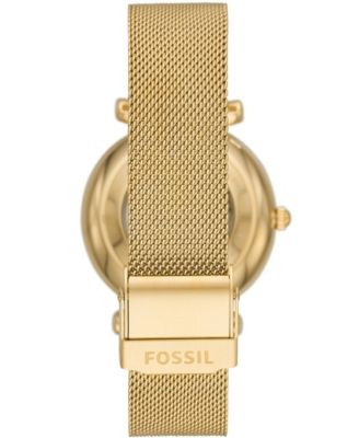 Women's Carlie Automatic Gold-Tone Stainless Steel Mesh Watch, 35mm