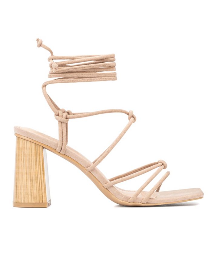 New York & Company Bailey Women's Wooden Block Heel Sandals & Reviews ...