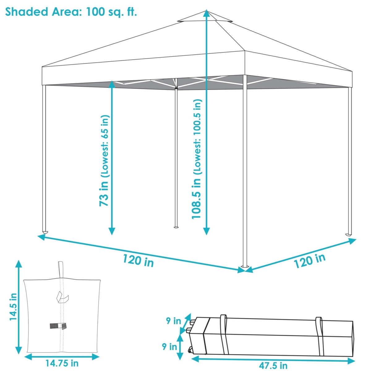Sunnydaze Decor Premium Pop-Up Canopy with Sandbags - x -- Red