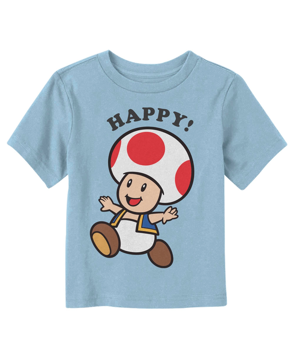 Nintendo Toddler's  Happy Toad Unisex T-shirt In Blue