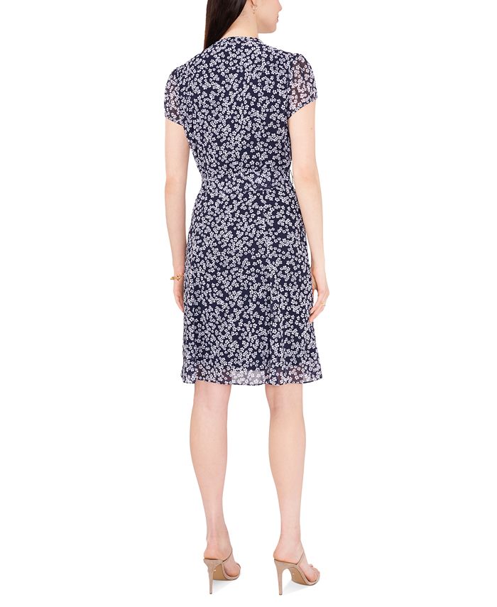 Robe BCBG Max Azria 'Poppy' Taille 0 - Manches Courtes, Taille Nouée, Rouge, Neuf Avec étiquettes (NWT)