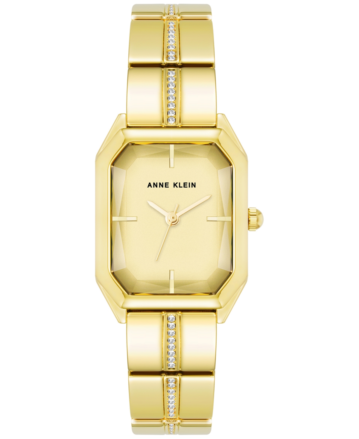 Anne Klein Women's Crystal Accent Bracelet Watch 23x32mm In Gold