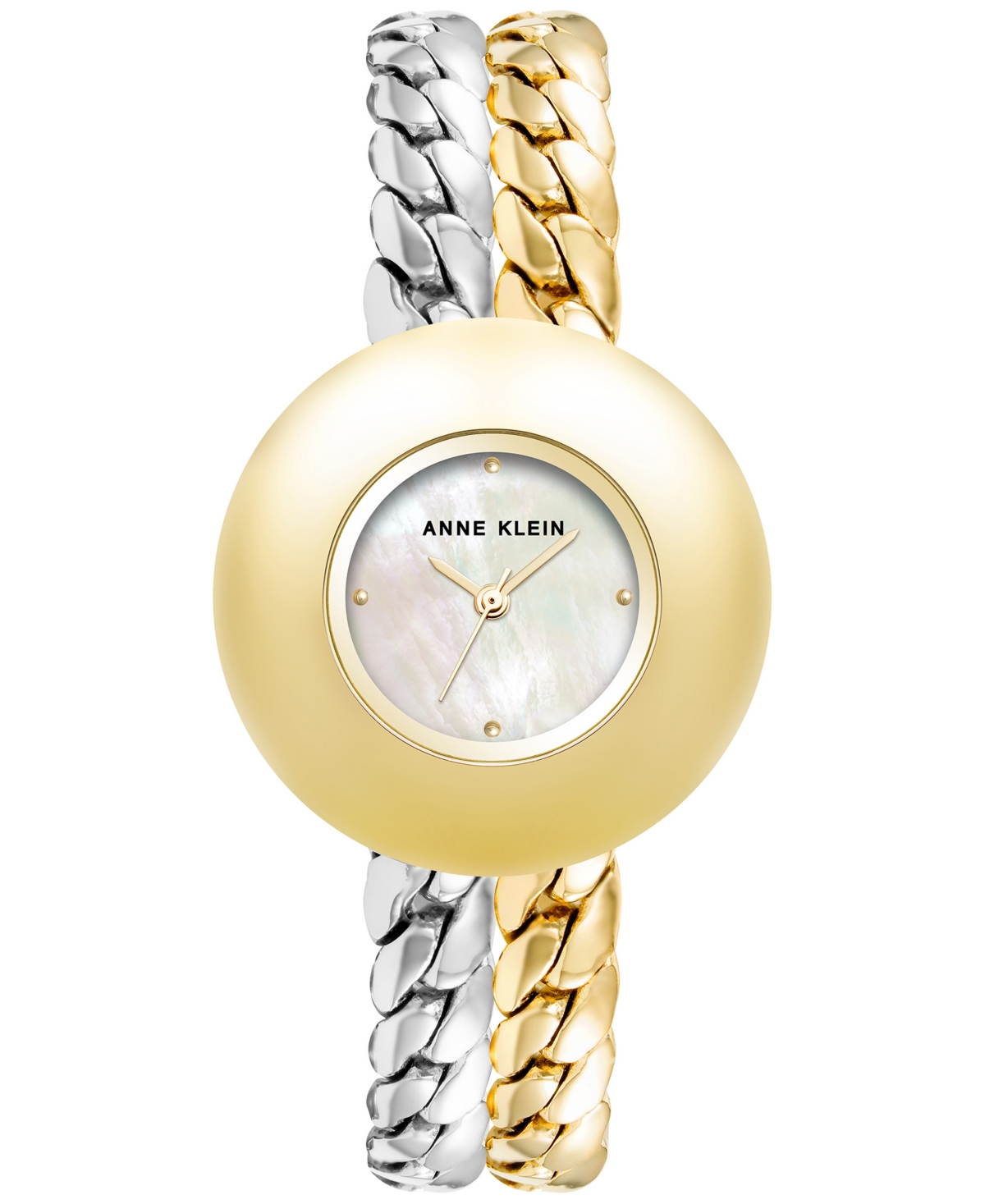 Anne Klein Women's Dual Chain Bracelet Watch 33mm In Two Tone