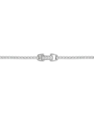 Cubic Zirconia 17" Lariat Necklace in Sterling Silver