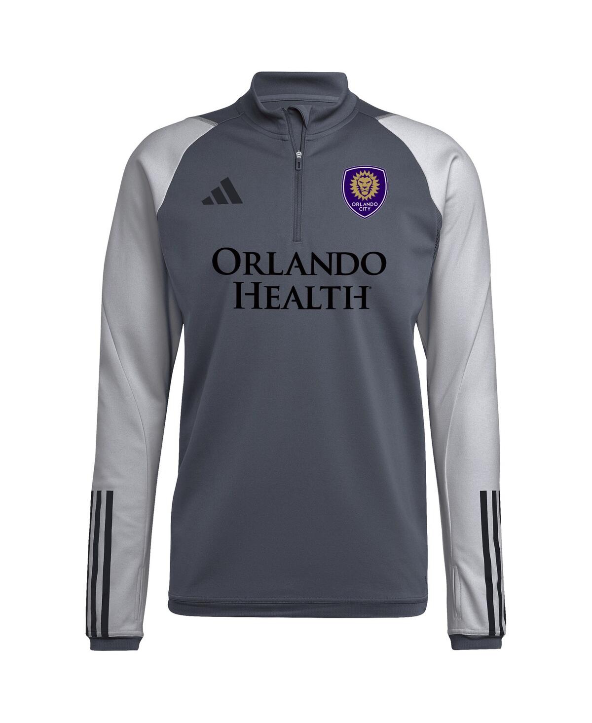 Shop Adidas Originals Men's Adidas Gray Orlando City Sc 2023 On-field Aeroready Quarter-zip Training Top