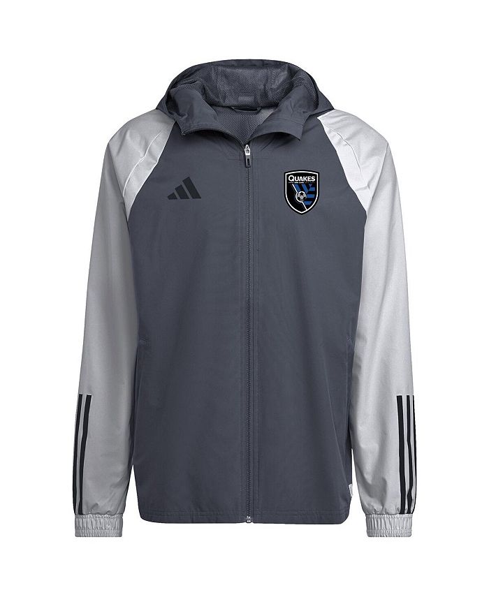 adidas Men s Charcoal San Jose Earthquakes All Weather Raglan