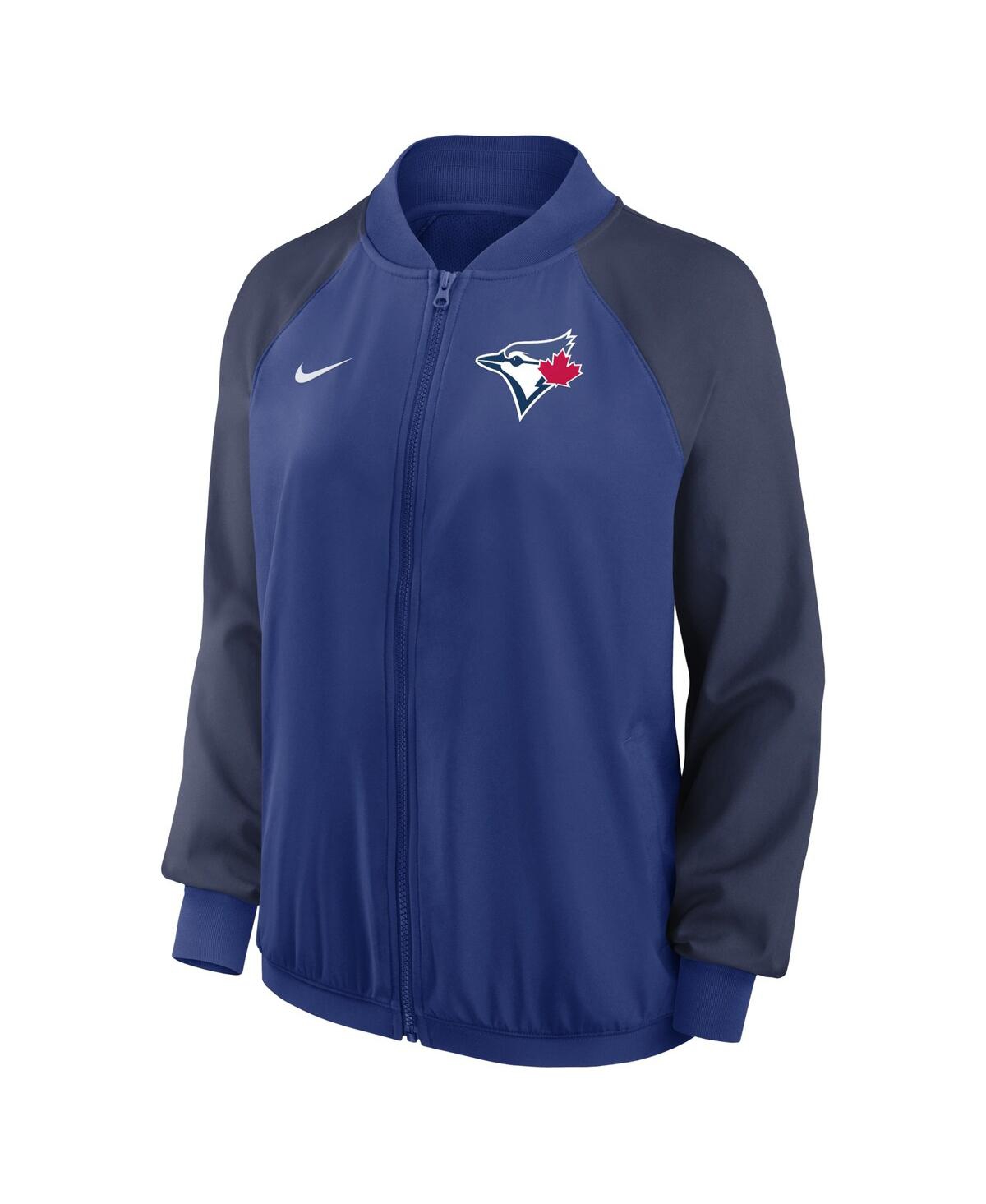 Women's NikeToronto Blue Jays Authentic Collection Team Raglan Performance Full-Zip Jacket - Royal