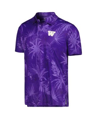 Men's Purple Washington Huskies Palms Team Polo Shirt
