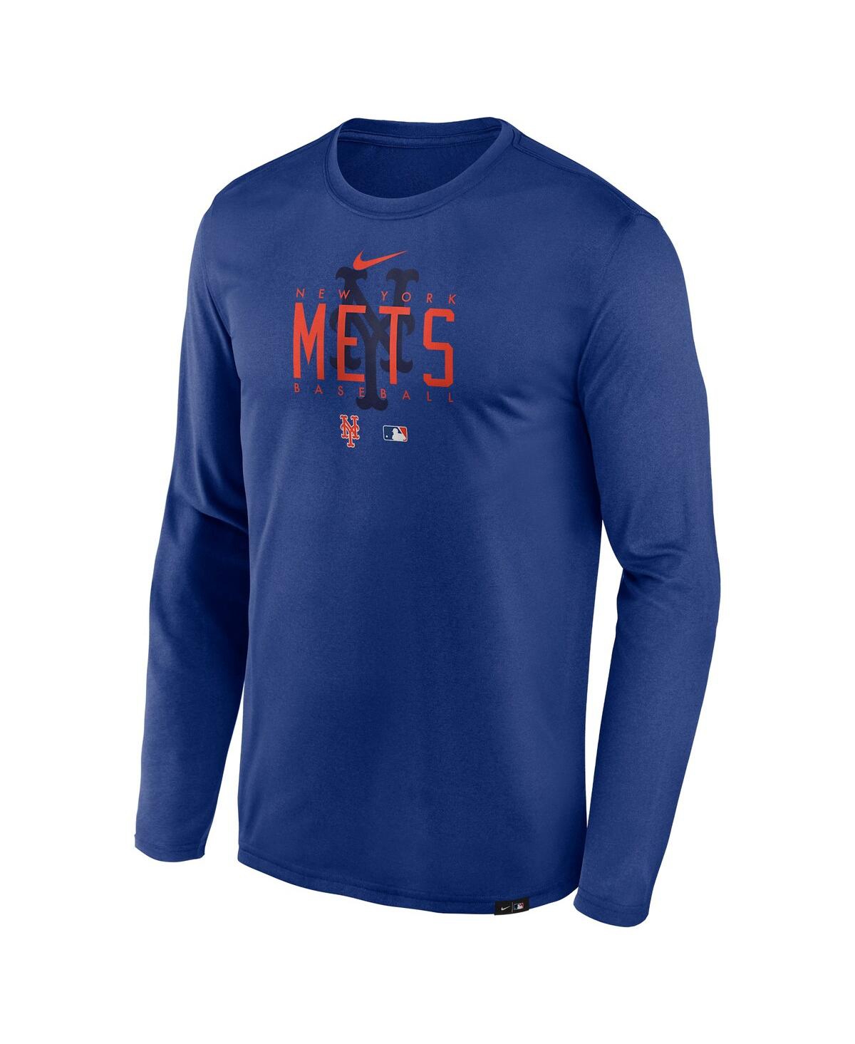 Men's Nike Royal New York Mets Authentic Collection Team Logo Legend Performance Long Sleeve T-Shirt