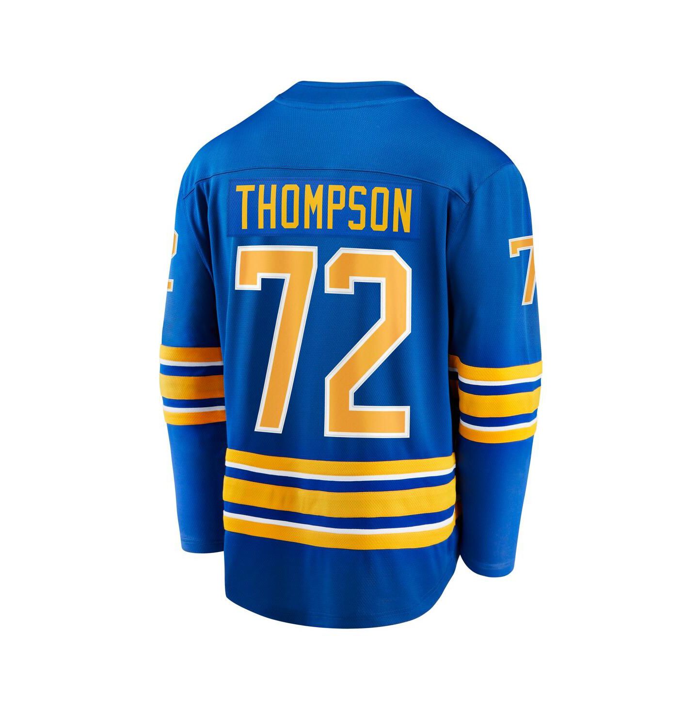 Мужской топ Fanatics Tage Thompson Royal Buffalo Sabres Home Breakaway Player Jersey — фото 4